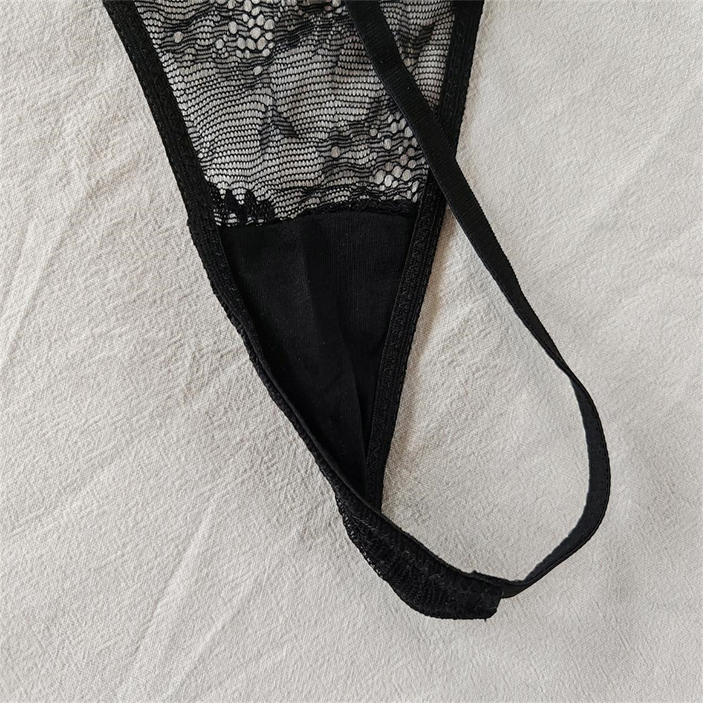 D12-52女式中低腰舒适性感丁字裤T裤黑色蕾丝大码胖MM一根带,淘宝优惠券,粉丝福利购,淘宝优惠卷