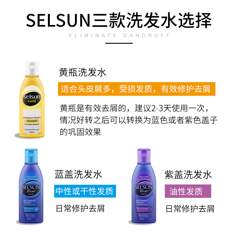 澳洲进口selsun blue去屑女洗发露 discountdrugstores海外洗发水