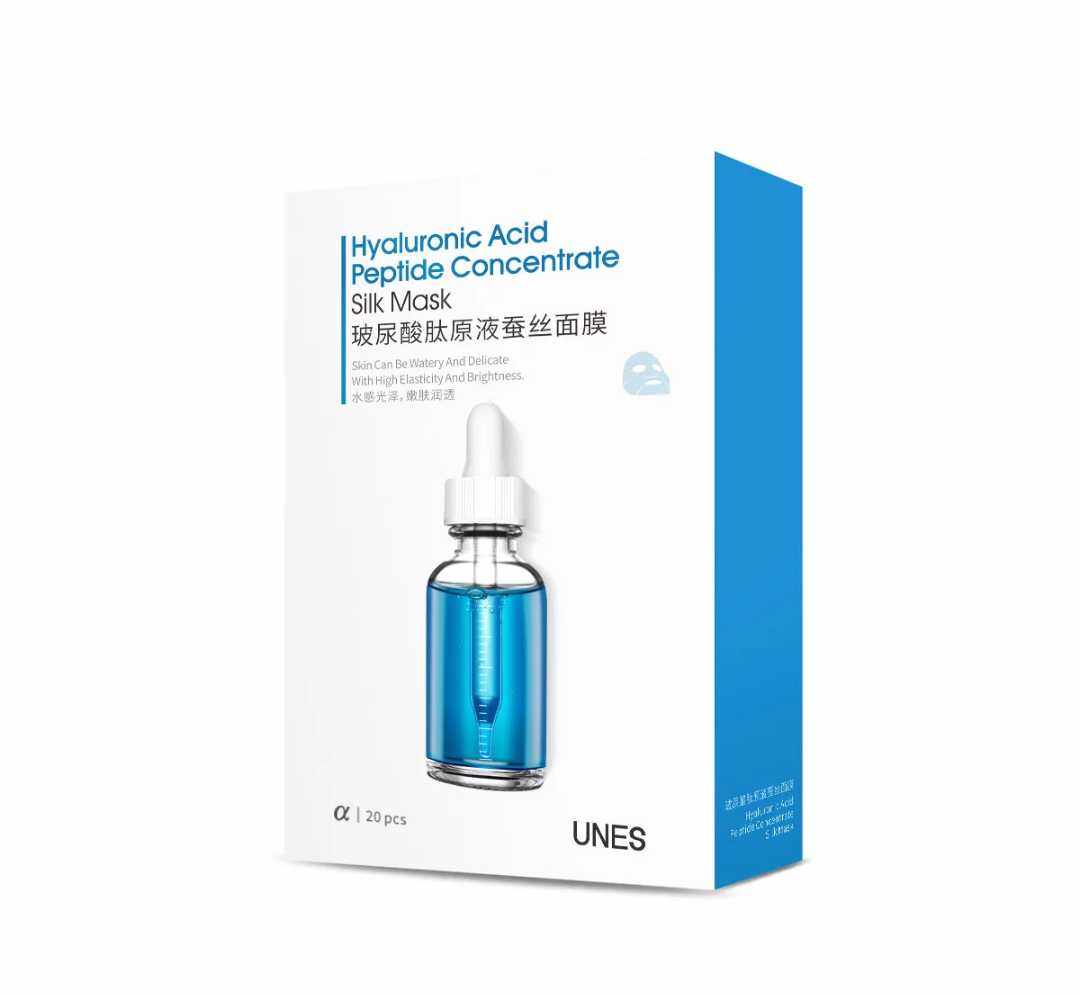UNES/优理氏玻尿酸肽原液蚕丝水润面膜贴保湿正品面贴2盒40片+5片