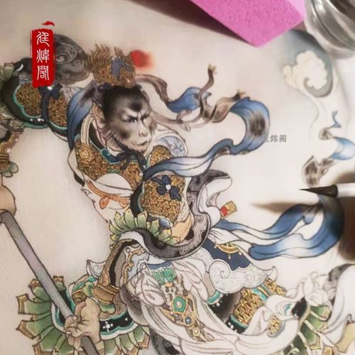 廷炜阁刘继卣闹天宫国画工笔画白描底稿高清大图西游记悟空临摹 - 图1