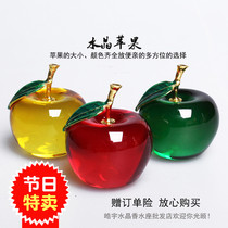 Crystal Apple Adornment Gift Pao Safe Birthday Holiday Courtesy Car Festival Creative Car Pendulum New Car Christmas