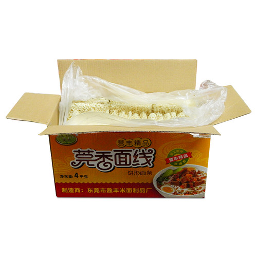 营丰 莞香面线4kg/箱 非油炸饼形干面条炒面线汤细滑Q弹韧不易断 - 图0