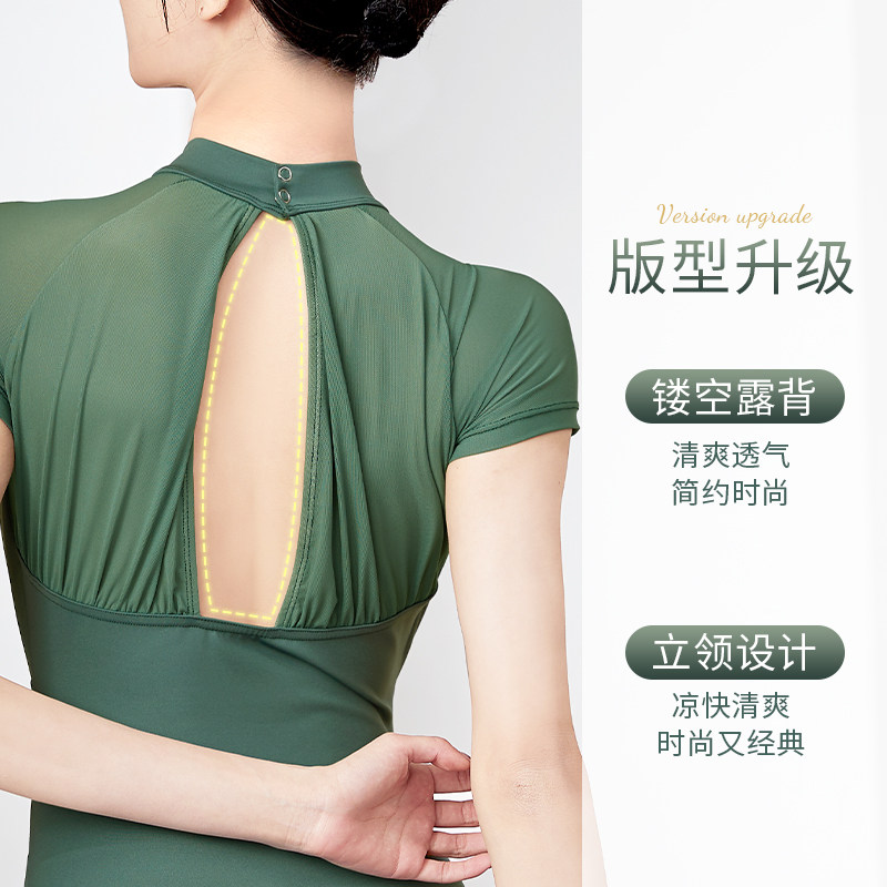 芭蕾舞基训艺考成人立领女高胯体服 艾舞戈芭蕾舞服