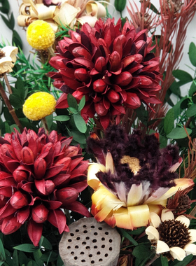 招财干花花束进口花材餐桌办公桌