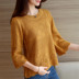 Mùa xuân và mùa hè mới áo len dệt kim rỗng đoạn ngắn mặc áo chống nắng áo sơ mi tay áo len mỏng áo len trùm đầu quần áo của phụ nữ - Vòng cổ áo len áo len gile Vòng cổ áo len