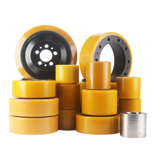 电动叉车轮子中力合力搬运车承重轮驱动聚氨酯地牛pu轮辅助轮配件 - 图3