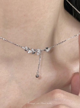 穗穗平安流苏麦穗项链女轻奢小众设计感锁骨链 爆款