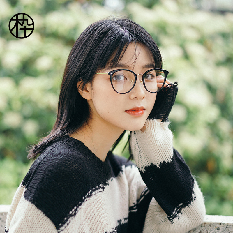 小红书达人推荐木九十2020年新款透明眼镜板材圆框镜MJ101FE088 - 图1