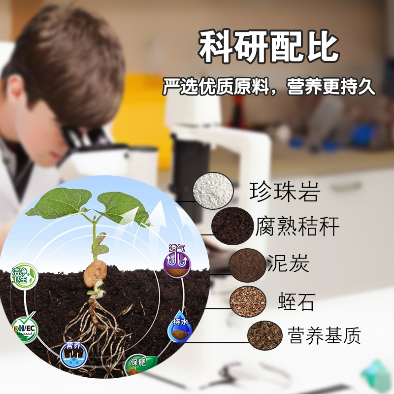 营养土通用型有机养花土30斤家用种菜多肉兰花盆栽种植专用泥土壤