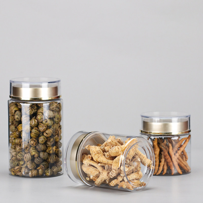 双层盖加厚PET高透明瓶子中药粉石斛西洋参片药材食品级塑料罐,淘宝优惠券,粉丝福利购,淘宝优惠卷