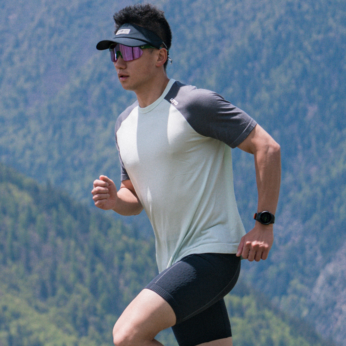 UTO悠途美丽诺羊毛速干衣女运动短袖男士夏季户外跑步T恤拼接上衣,淘宝优惠券,粉丝福利购,淘宝优惠卷