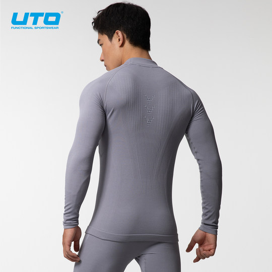 UTO悠途全域高领美利奴羊毛速干衣男女户外运动滑雪打底保暖套装
