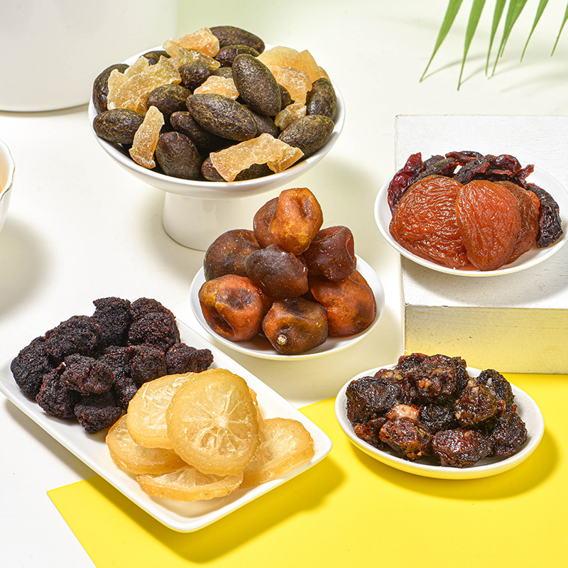 Quanlitang 258g canned red apricot and black brin canned candied fruits and dried fruits fresh homemade sweet and sour office snacks