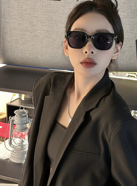 小红书网红墨镜女韩系复古风