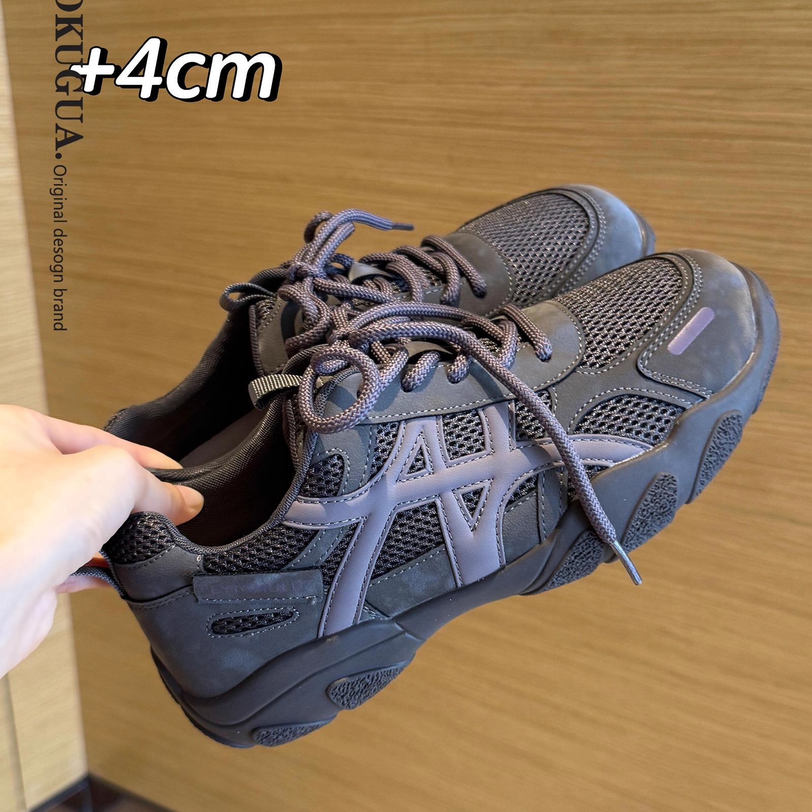 复古厚底德训鞋女款2025秋季新款巨好看软底运动休闲女鞋阿甘鞋子 - 图1