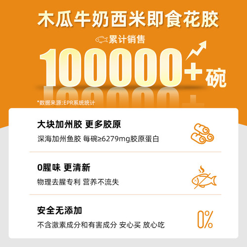 汉宫燕即食花胶*150g 牛奶木瓜西米露味即食花胶 孕妇滋补代餐 - 图1