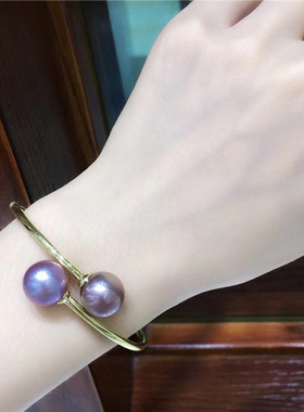 法式小众高级感手环南洋金珠手链女14K包金保色不掉色金珍珠手链