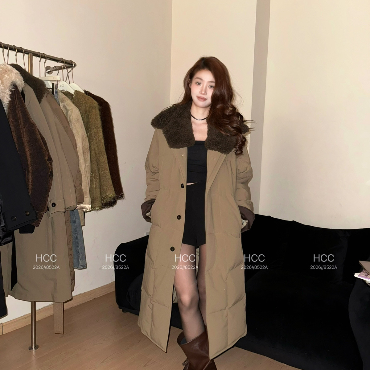 HCC-复古风山羊绒毛绒鹅绒长款保暖羽绒服外套2-930,淘宝优惠券,粉丝福利购,淘宝优惠卷