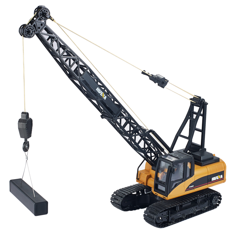 超大号合金电动遥控吊车起重机玩具儿童男孩挖掘机充电工程车模型-图3