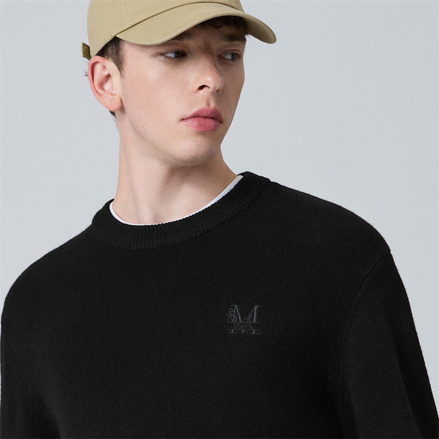 Mark Waffy letter embroidered sweater shirt