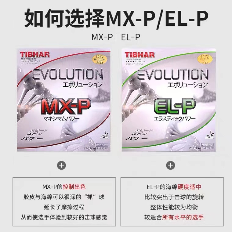 【蘑菇乒乓】TIBHAR芯变革elp/mxp/mxd/mxs 德系海绵内能反胶套胶 - 图2