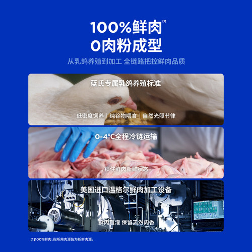 【重磅升级】蓝氏猎鸟乳鸽冻干猫粮生骨肉成猫幼猫通用猫粮1.5kg - 图2