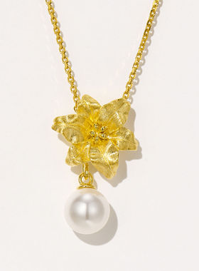 百合露珠拉丝项链两戴款