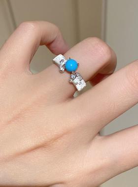 S925纯银戒指空托椭圆5*7mm