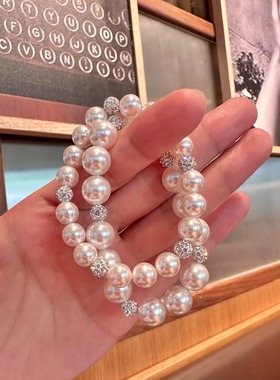 奥地利水晶珍珠珍珠手链洗手可戴