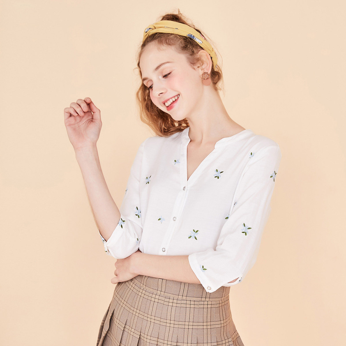 puella拉夏贝尔旗下雪纺学院风衬衫 puella衬衫