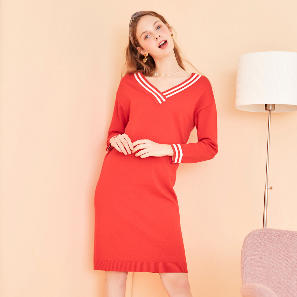 puella拉夏贝尔旗下针织内搭连衣裙 puella连衣裙