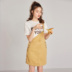 Váy denim nữ 2019 Xuân Mới Sinh viên Hàn Quốc Váy ngắn tay ngắn Váy hè nhỏ tươi - Váy eo cao 	váy body xoắn eo Váy eo cao