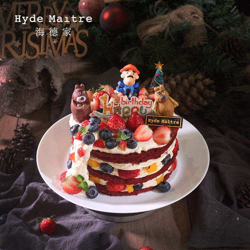 海德家绿野仙踪动物奶油新鲜水果蛋糕儿童卡通成都重庆配送下午茶,淘宝优惠券,粉丝福利购,淘宝优惠卷