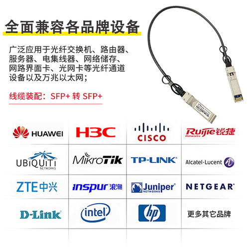 万兆SFP+DAC高速线缆 光纤交换机无源铜缆堆叠线适用华为锐捷H3C - 图3
