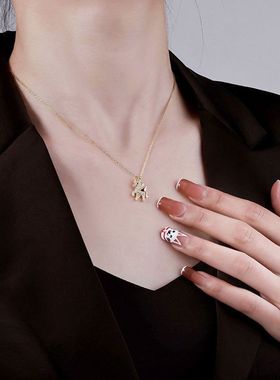 闪亮甄选纯银首饰一鹿有你925银项链天马行空星空独角兽吊坠项链