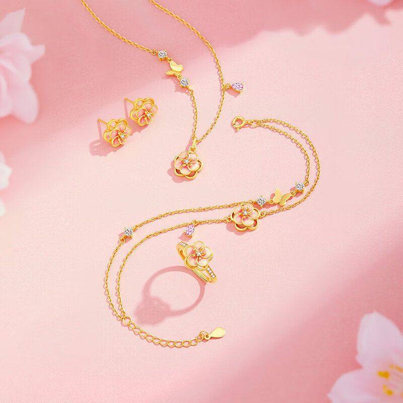 桃你欢心S925银灵动旋转桃花手链女轻奢古风蝴蝶双层手环高级礼物,淘宝优惠券,粉丝福利购,淘宝优惠卷