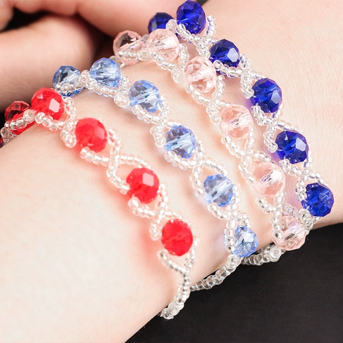 Браслет из бисера ручной работы, плетеный набор материалов, аксессуар для взрослых, акриловые бусины, ювелирное украшение, «сделай сам»