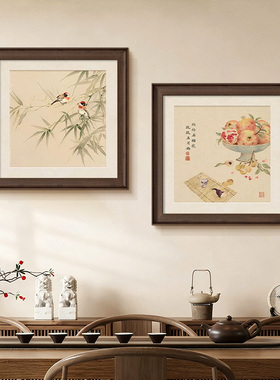 大吉大利宋代美学餐厅背景墙装饰画新中式玄关书房挂画餐桌旁壁画