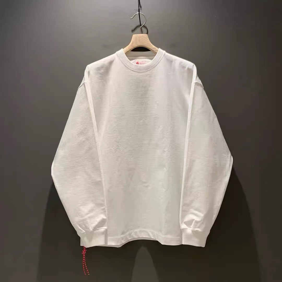 BEAMS JAPAN STECH LOOSE L/S 日产重磅宽松红绳纯棉圆领打底长袖