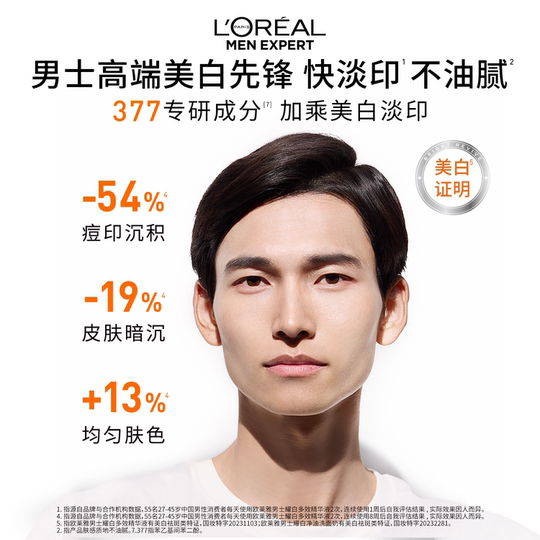 L'Oreal Men's Whitening Serum Delights Acne Marks