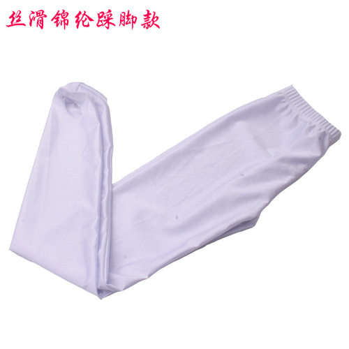 儿童舞蹈袜连裤袜女童打底裤踩脚裤白色夏季薄款光泽裤健美裤女孩 - 图3