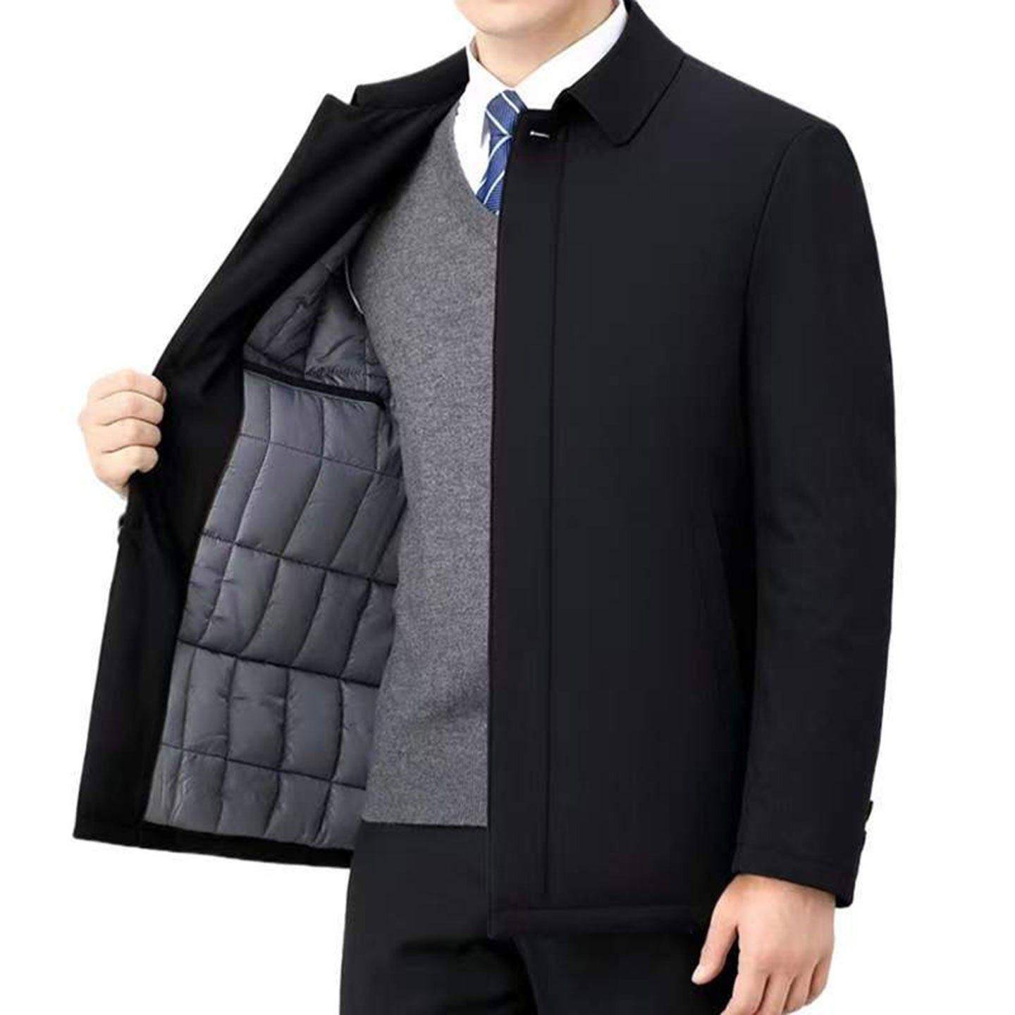 冬季飞行员行政夹克棉服男士翻领棉袄外套加绒加厚棉衣商务男装潮,淘宝优惠券,粉丝福利购,淘宝优惠卷