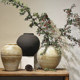 Wabi-sabi style artificial flower ware, handmade coarse pottery, home entrance, B&B decoration, new Chinese-style pottery pot, ceramic vase ornaments