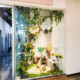 High-end light luxury store window simulation plant landscaping