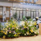 A complete set of simulated green plants and landscaping for forest display windows