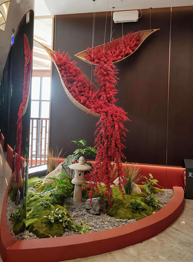 楼梯植物景观装饰摆件