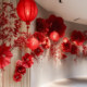 Red artificial floral ornaments, artificial flowers for landscaping, hotel company front desk, Spring Festival and New Year window decoration scene layout