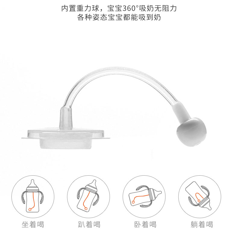 好孩子吸管奶瓶1-2-3岁以上大宝宝ppsu防胀气鸭嘴儿童喝奶吸管杯