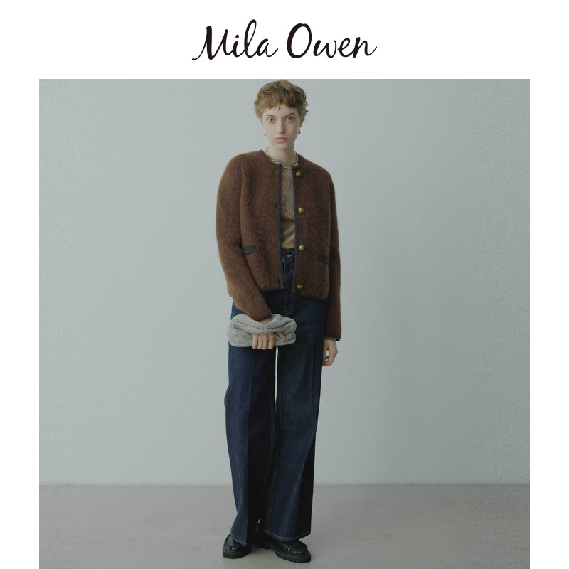 Mila Owen秋冬时尚百搭宽松阔腿高腰水洗牛仔裤09WFP244001,淘宝优惠券,粉丝福利购,淘宝优惠卷