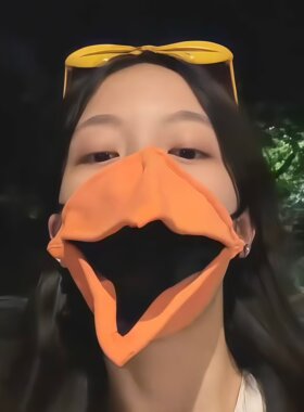 鸟嘴口罩套装抽象仿真企
